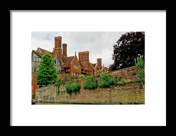 Colleges Framed Print featuring the photograph Trinity hall from the Backs. Cambridge. by Elena Perelman