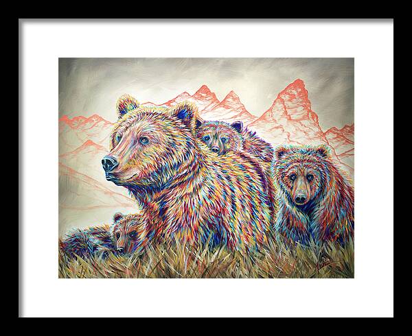Art Framed Print featuring the painting Triple Trouble by Teshia Art