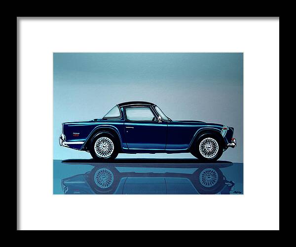 Triumph Tr5 Framed Print featuring the painting Triumph TR5 1968 Painting by Paul Meijering