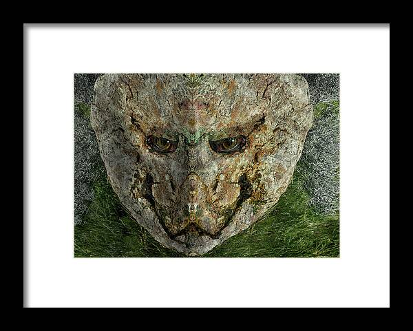 Rock Framed Print featuring the digital art Troll 6 by Rick Mosher