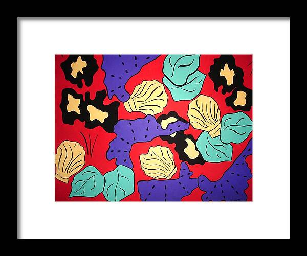 Seashells Framed Print featuring the painting Tropical Beauty by Vickie G Buccini