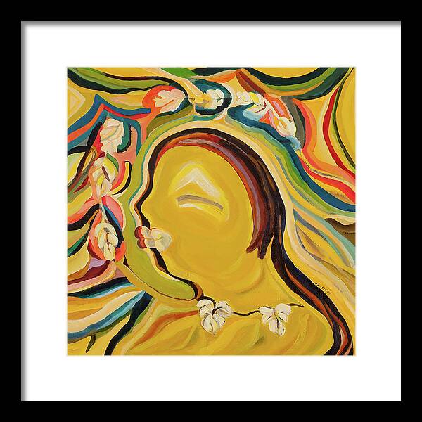 Yellows Framed Print featuring the painting Tropical Fever by Ida Mitchell