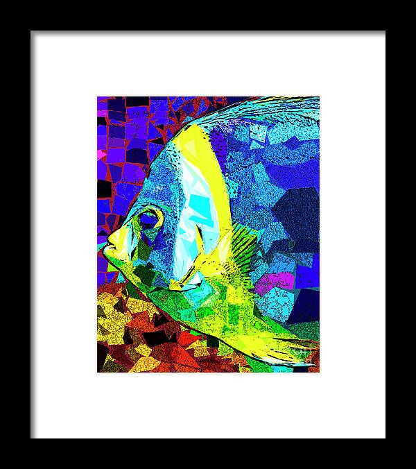 Wingsdomain Framed Print featuring the photograph Tropical Fish In Abstract 20170325v3 by Wingsdomain Art and Photography