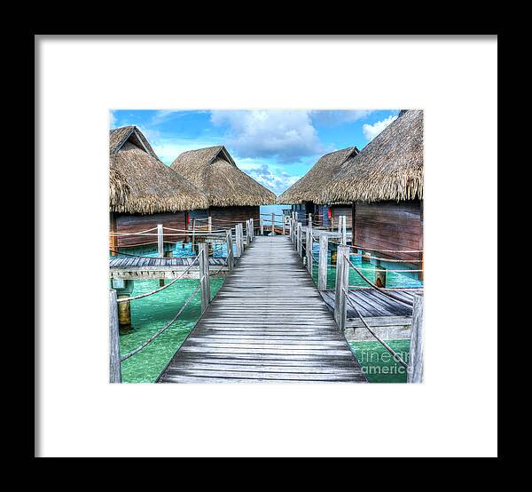 01 Framed Print featuring the photograph Tropical Resort Paradise Seascape Florida Keys 01 by Ricardos Creations