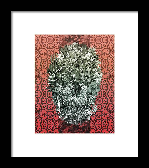 Skull Framed Print featuring the painting Tropical Skull 4 by Bekim M
