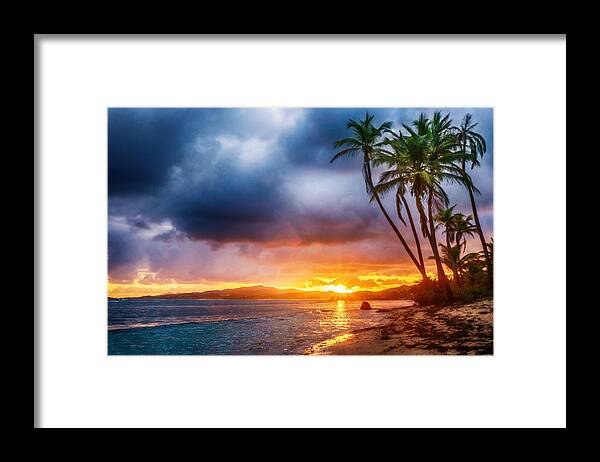 Pristine Framed Print featuring the photograph Tropical Sunrise by Amanda Jones