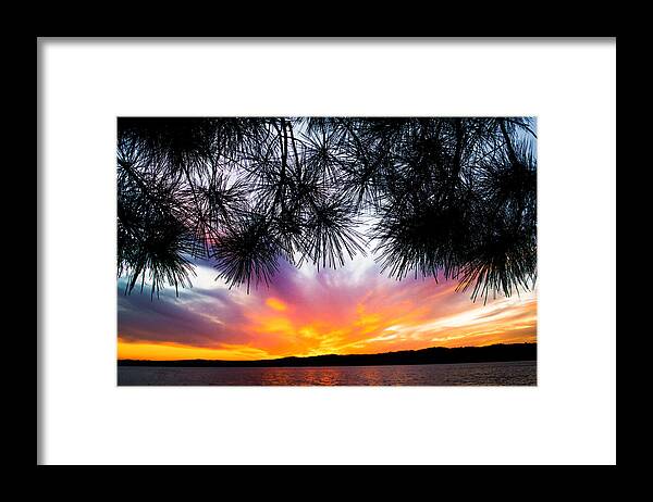 Tropical Sunset Framed Print featuring the photograph Tropical Sunset by Parker Cunningham