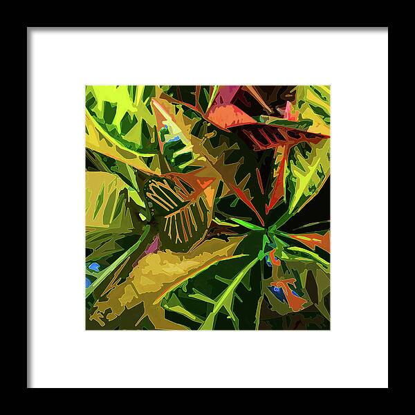 Foliage Framed Print featuring the digital art Tropicale by Gina Harrison