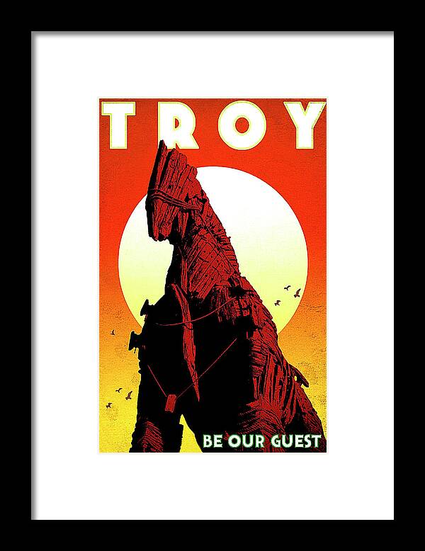 Troy Framed Print featuring the painting Troy, wooden horse, Turkey by Long Shot