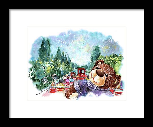Travel Framed Print featuring the painting Truffle McFurry On The Tourist Boat In York by Miki De Goodaboom