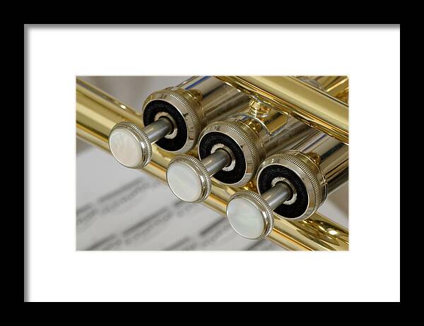 Trumpet Framed Print featuring the photograph Trumpet Valves by Frank Tschakert