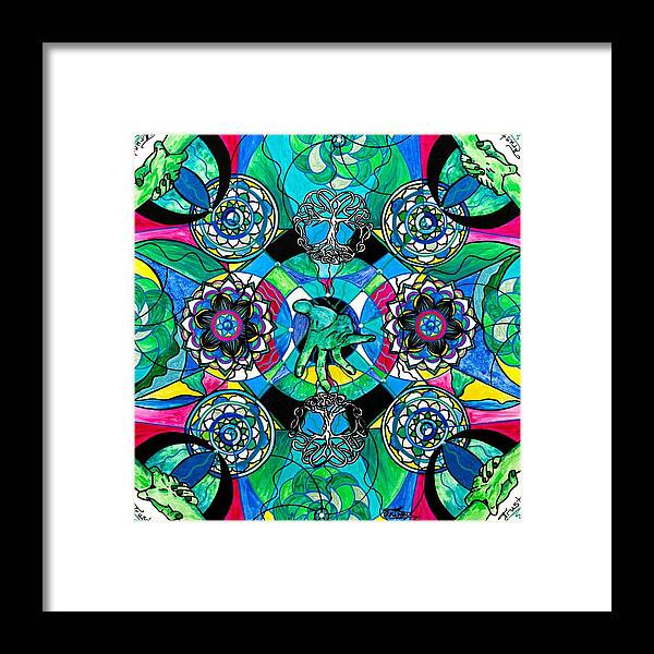 Vibration Framed Print featuring the painting Trust by Teal Eye Print Store