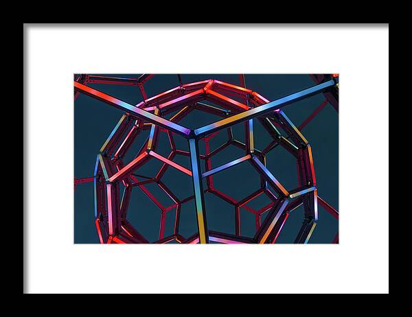 Buckyball Framed Print featuring the photograph Tubes of Light - Crystal Bridges Museum of American Art by Gregory Ballos