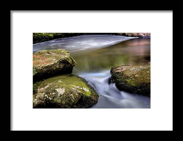 Gulf Road Waterfalls. Chesterfield New Hampshire Framed Print featuring the photograph Tucker Falls Rocks by Tom Singleton