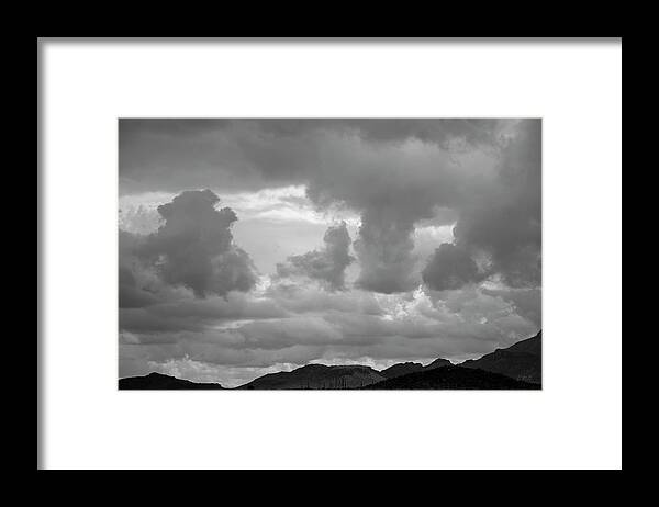 Tucson Framed Print featuring the photograph Tucson I BW by David Gordon