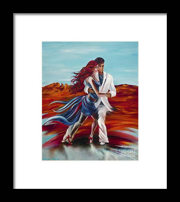 Tango Framed Print featuring the painting Tucson Tango by Summer Celeste