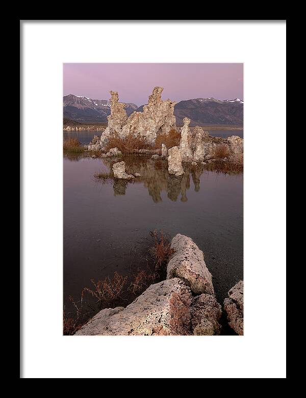 California Framed Print featuring the photograph Tufa and Mountains by Francesco Emanuele Carucci
