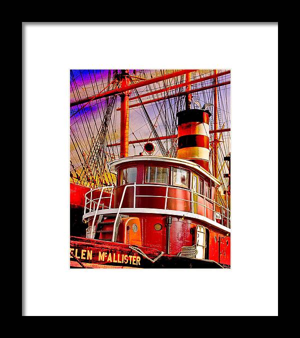 Tugboat Framed Print featuring the photograph Tugboat Helen McAllister by Chris Lord