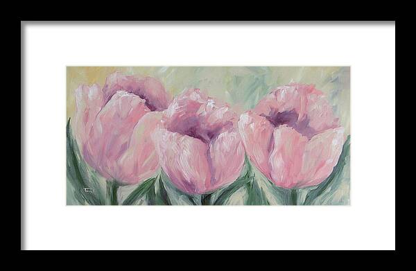 Tulip Framed Print featuring the painting Tulip Row by Torrie Smiley
