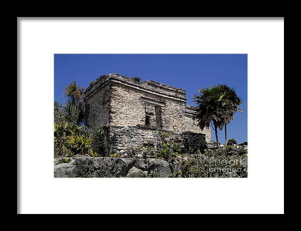 Tulum Framed Print featuring the photograph Tulum Ruins Mexico by Kimberly Blom-Roemer