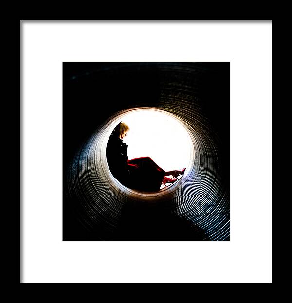 Woman Framed Print featuring the photograph Tunnel by Scott Sawyer