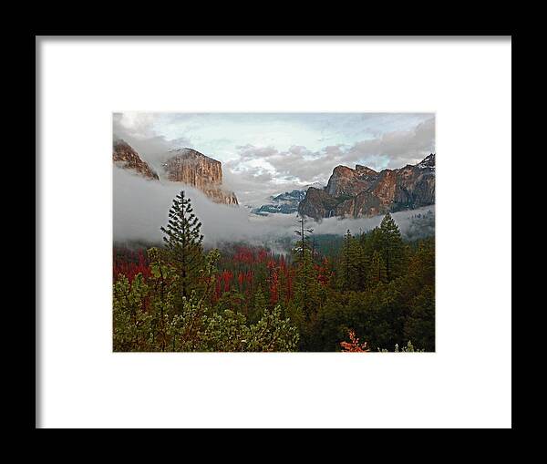 California Framed Print featuring the photograph Tunnel View 12 2016 by Walter Fahmy