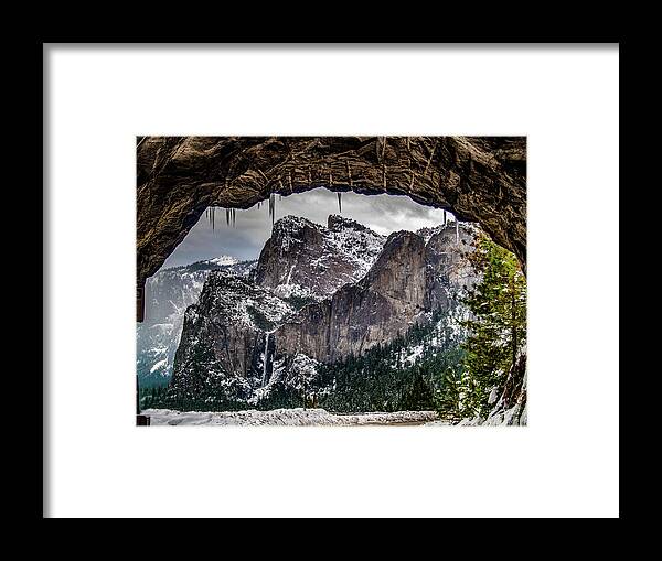 Three Brothers Framed Print featuring the photograph Tunnel View From the Tunnel by Bill Gallagher
