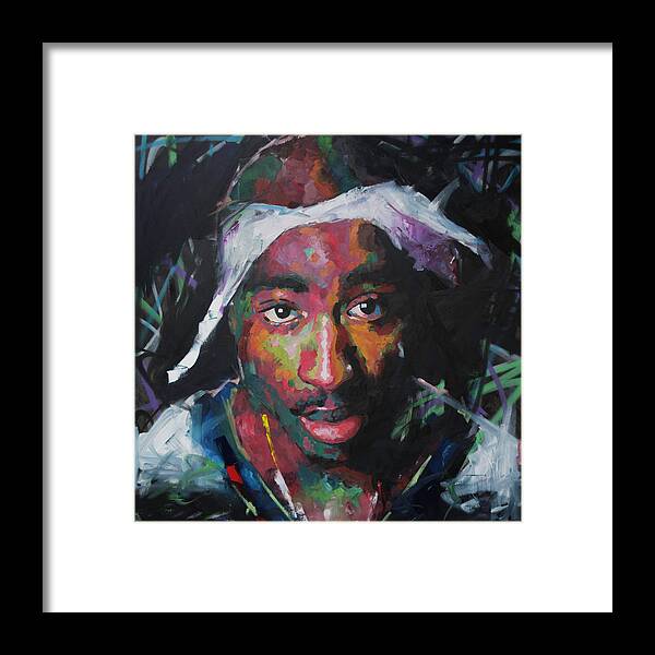 Tupac Framed Print featuring the painting Tupac Shakur by Richard Day