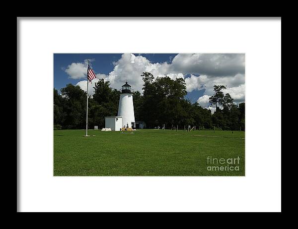 Turkey Framed Print featuring the photograph Turkey Point Lighthouse by Donald C Morgan