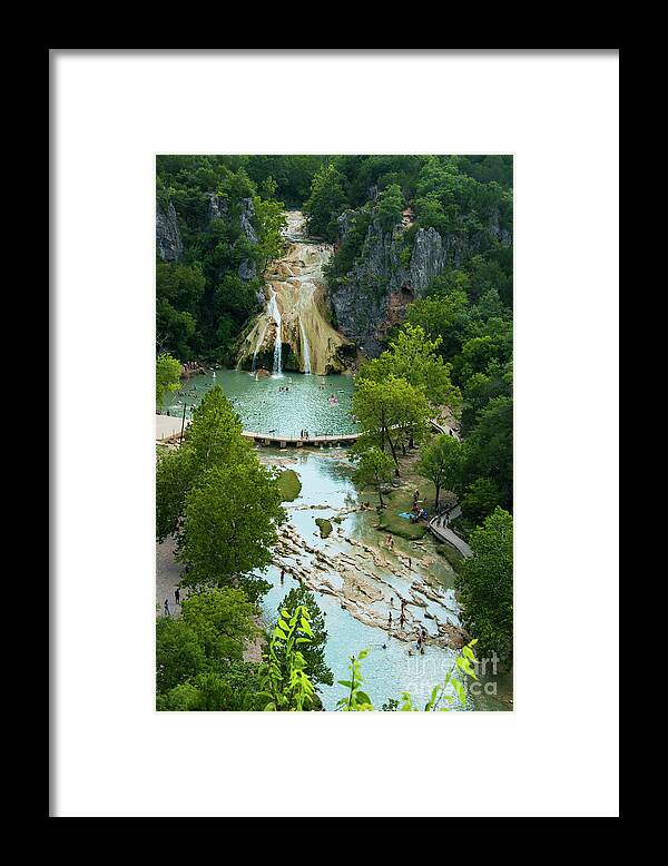 Turner Falls State Park Framed Print featuring the photograph Turner Falls Grand View Two by Bob Phillips