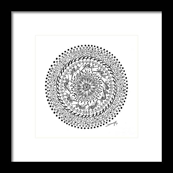 Drawing Framed Print featuring the drawing Turning Point by Ana V Ramirez