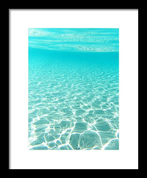 Beach Framed Print featuring the photograph Turquoise dive into the Adriatic by Lidija Ivanek - SiLa