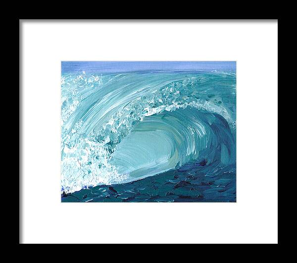 Wave Framed Print featuring the painting Turquoise Room by Shelley Myers