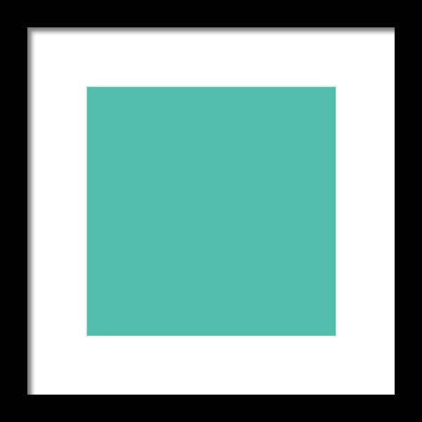Solid Colors Framed Print featuring the digital art Turquoise Solid Color Decor by Garaga Designs