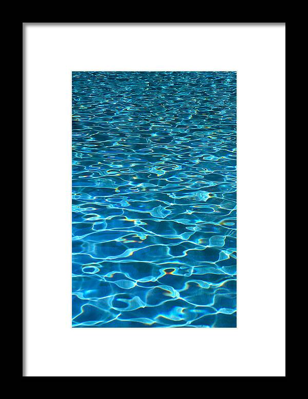 Abstract Framed Print featuring the photograph Turquoise Water Ripples by Kyle Rothenborg - Printscapes