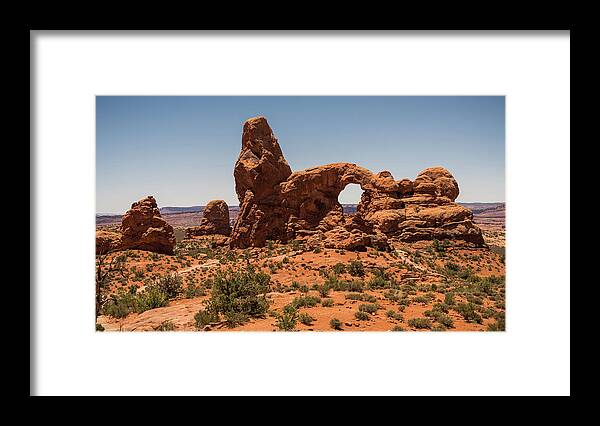 Utah Framed Print featuring the photograph Turret Arch Arches National Park Utah by Lawrence S Richardson Jr