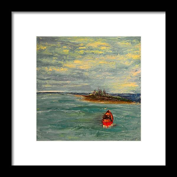 Ocean Tides Framed Print featuring the painting Turtle Bay by MiMi Stirn