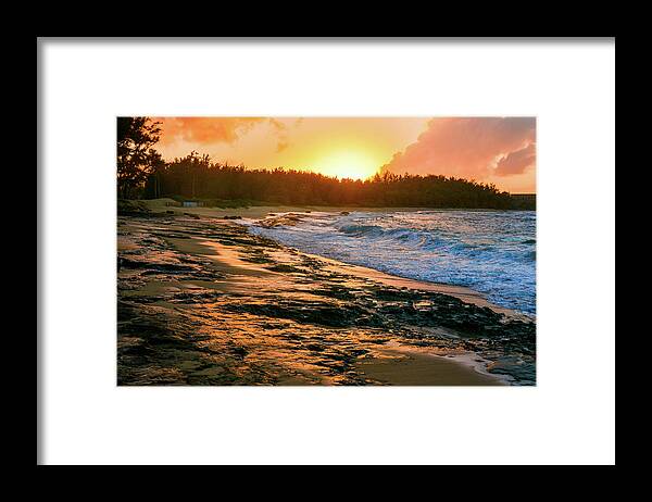 Seascape Framed Print featuring the photograph Turtle Bay Sunset 2 by Jason Brooks