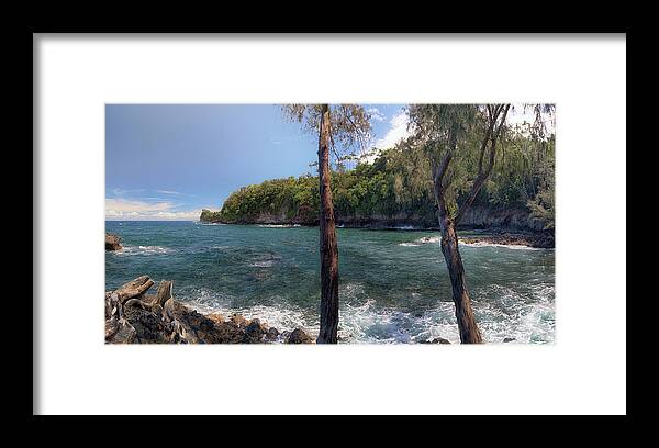 Onomea Bay Framed Print featuring the photograph Turtle Point by Susan Rissi Tregoning