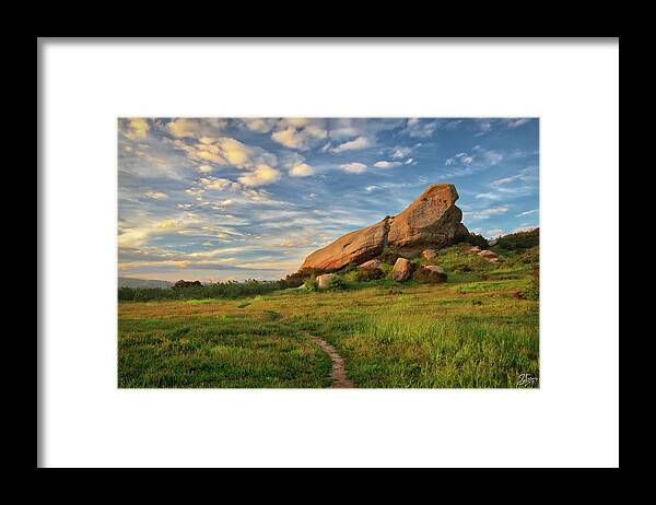 Turtle Rock Framed Print featuring the photograph Turtle Rock At Sunset by Endre Balogh
