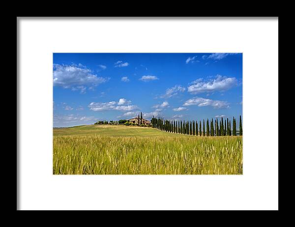 Tuscan Estate Framed Print featuring the photograph Tuscan Estate 2 by Wolfgang Stocker