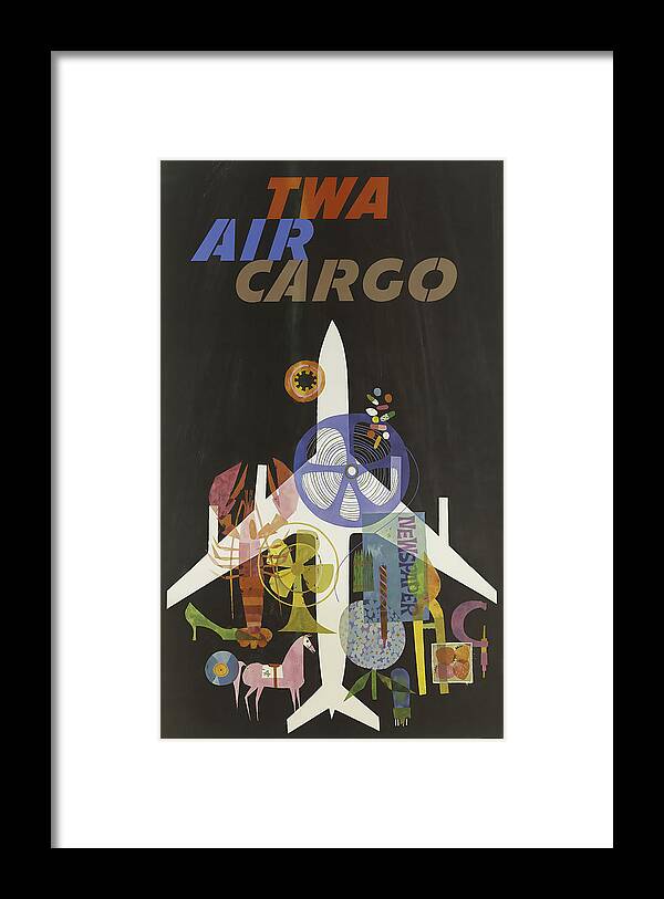 Twa Framed Print featuring the mixed media TWA Air Cargo by David Wagner
