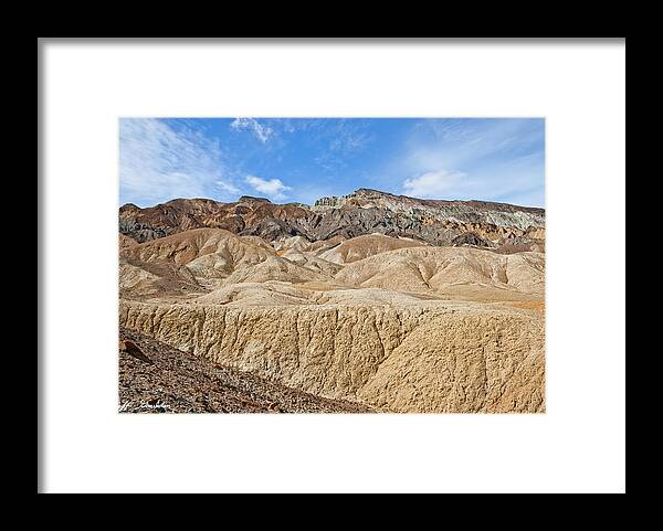 Arid Climate Framed Print featuring the photograph Twenty Mule Team Canyon by Jeff Goulden