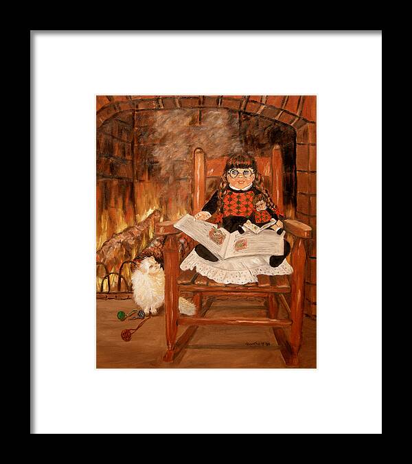 Doll Framed Print featuring the painting Twice Upon a Time by Quwatha Valentine