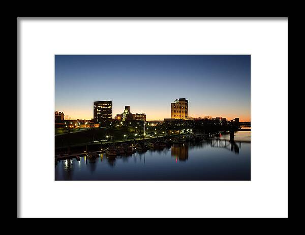 Cityscape Framed Print featuring the photograph Twilight Augusta by John Kirkland