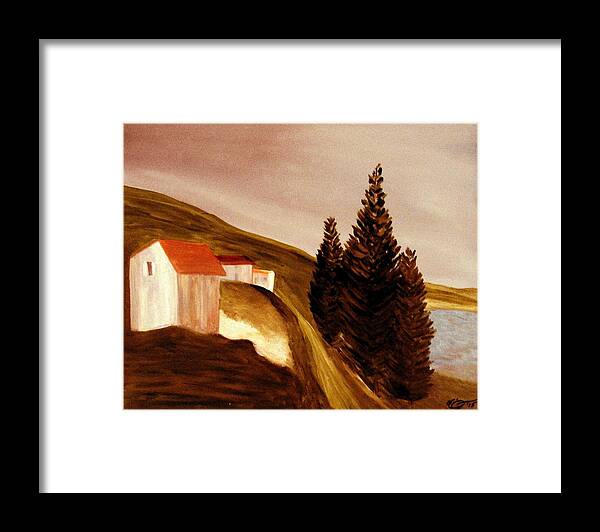 Landscape Framed Print featuring the painting Twilight by Bill OConnor