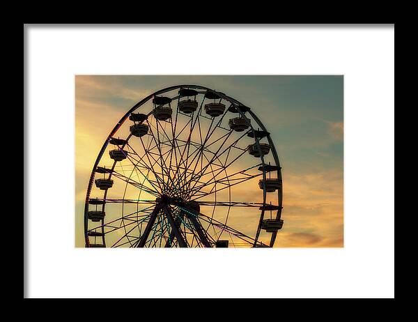 Ferris Framed Print featuring the photograph Twilight Carnival by Travis Rogers