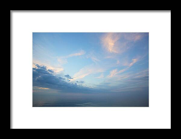 Lake Superior Framed Print featuring the photograph Twilight Clouds Over Lake Superior by Jane Melgaard