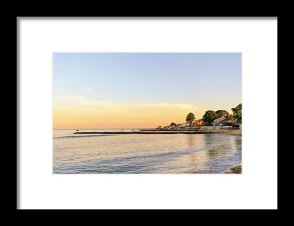 Beach Framed Print featuring the photograph Twilight Connecticut Shore by Marianne Campolongo