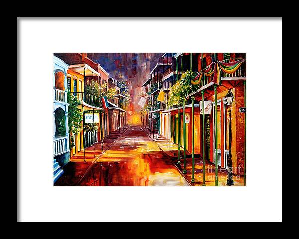 New Orleans Framed Print featuring the painting Twilight in New Orleans by Diane Millsap